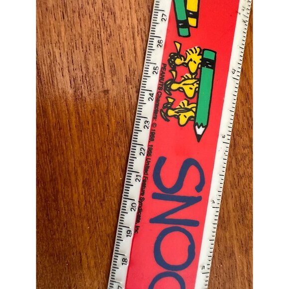 Vintage Snoopy and Friends 12" Plastic Ruler Empire Pencil Co #318 - Picture 2 of 4